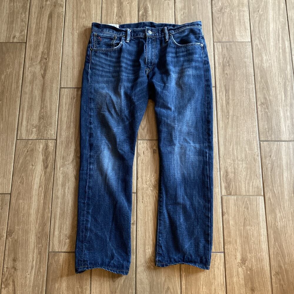 Denim Supply Ralph Lauren Jeans Mens 34x30 Blue Fade Dark Wash Straight